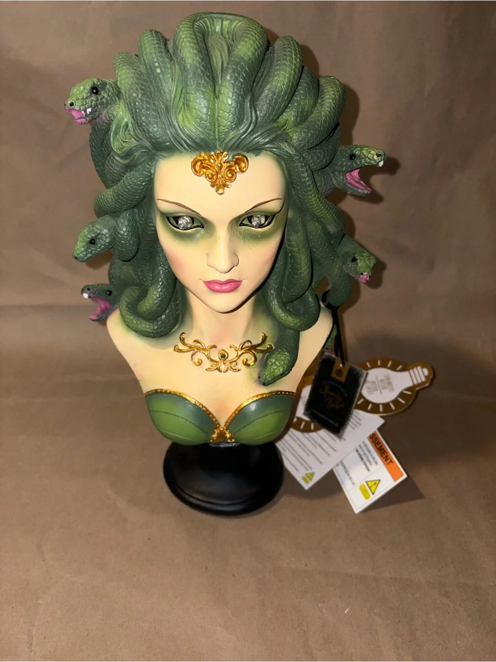 Halloween Medusa Bust Green New Viral